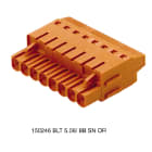 WEIDMULLER - Connettori per circuito stampato, 320V, 27A, Passo 5.08mm, 2.5mm², 5 poli, Collegamento TOP, BLT 5.08HC/05/180B SN OR BX.