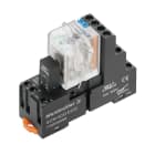 WEIDMULLER - Modulo a relè 220V DC LED verde Diodo a corsa libera 2 Contatto di scambio AgNi flash dorata 250V AC 10A Collegamento a vite Tasto di pr' DRMKIT 220VDC 2CO LD/PB.
