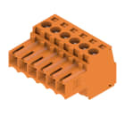 WEIDMULLER - Connettori per circuito stampato 160V 17A Passo 3.50mm 1.5mm² 6 poli Collegamento a vite Box BL 3.50/06/180 SN OR BX.