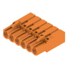 WEIDMULLER - Connettori per circuito stampato, 320V, 21A, Passo 5.08mm, 2.5mm², 6 poli, Collegamento a crimpare, Box BLC 5.08/06/180R OR BX.