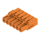 WEIDMULLER - Connettori per circuito stampato, 320V, 21A, Passo 5.08mm, 2.5mm², 6 poli, Collegamento a crimpare, Box BLC 5.08/06/180BR OR BX.