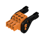 WEIDMULLER - Connettori per circuito stampato, 160V, 17A, Passo 3.50mm, 1.5mm², 3 poli, Collegamento a vite, Box BL 3.50/03/180LH SN OR BX. 1687660000