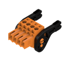 WEIDMULLER - Connettori per circuito stampato 160V 17A Passo 3.50mm 1.5mm² 4 poli Collegamento a vite Box BL 3.50/04/180LH SN OR BX. 1687670000