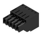 WEIDMULLER - Connettori per circuito stampato, 160V, 14.5A, Passo 3.50mm, 1.5mm², 5 poli, Molla autobloccante, BLZF 3.50/05/180 SN BK BX.