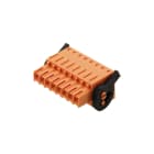 WEIDMULLER - Connettori per circuito stampato, 160V, 14.5A, Passo 3.50mm, 1.5mm², 4 poli, Molla autobloccante, BLZF 3.50/04/180LH SN BK BX.