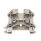 WEIDMULLER - Morsettiera passante a vite, Beige scuro, 6 mm², 41 A, 800 V, 2 collegamenti, 1 piano, TS 35, V-0, Wemid, 130 °C, WDU 6 PACK.