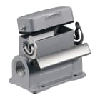 WEIDMULLER - Custodia HDC 10A SDLU 2M20G con connettori a innesto industriali, gancio longitudinale in basso, dimensioni 2, IP65 in condizione innestata.