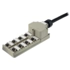 WEIDMULLER - Ripartitore passivo sensore-attuatore (con cavo), Modulo completo con calotta, SAI-8-MF 5P PUR 5M, 8 prese di contatto, 5 poli, M12, LED.