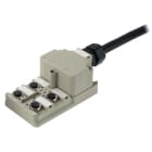 WEIDMULLER - Ripartitore passivo sensore-attuatore (con cavo), Modulo completo, Versione con calotta, SAI-4-MF 5P PUR 5M, Numero prese di contatto: 4, Numero di poli: 5, M12, LED.