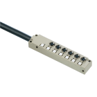 WEIDMULLER - Ripartitore passivo sensore-attuatore (con cavo) completo, Versione con cavo fisso, 6 prese di contatto, 3 poli, M8, 5 m, SAI-6-F 3P M8 L 5M.