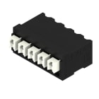 WEIDMULLER - Morsetto per circuito stampato, 160 V, 17.5 A, Passo in mm: 3.81, 1.5 mm², Numero di poli: 5, PUSH IN con tasto di attivazione, Collegamento a saldare