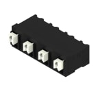 WEIDMULLER - Morsetto per circuito stampato, 630 V, 17.5 A, Passo in mm: 7.50, 1.5 mm², Numero di poli: 4, PUSH IN con attuatore, Collegamento a saldare THT/THR, 9