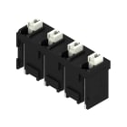 WEIDMULLER - Morsetto per circuito stampato, 630 V, 17.5 A, Passo in mm: 7.62, 1.5 mm², Numero di poli: 4, PUSH IN con attuatore, Collegamento a saldare THT/THR, 1
