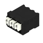 WEIDMULLER - Morsetto per circuito stampato, 160 V, 17.5 A, Passo in mm: 3.50, 1.5 mm², Numero di poli: 3, PUSH IN con tasto di attivazione, Collegamento a saldare
