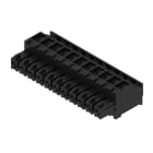 WEIDMULLER - Connettori per circuito stampato, 160V, 17.5A, Passo 3.81mm, 1.5mm², 11 poli, Collegamento a vite, Box BCZ 3.81/11/90 SN BK BX. 1899380000