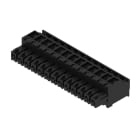 WEIDMULLER - Connettori per circuito stampato, 160V, 17.5A, Passo 3.81mm, 1.5mm², 13 poli, Collegamento a vite, Box BCZ 3.81/13/90 SN BK BX. 1899420000