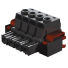 WEIDMULLER - Connettori per circuito stampato, 1000V, 78.3A, Passo 10.16mm, 16mm², 7 poli, Collegamento a vite, Box BUZ 10.16HP/07/180F AG BK BX.