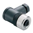 WEIDMULLER - Connettore circolare femmina angolato personalizzabile sul campo M12 6-8 mm 12 poli collegamento a saldare SAIBW-12/9-(TL)