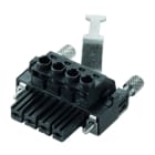 WEIDMULLER - Connettori per circuito stampato, 1000V, 57A, Passo 7.62mm, 10mm², 5 poli, Collegamento a vite, BVZ 7.62HP/05/180RSH150 SN BK BX.