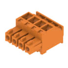 WEIDMULLER - Connettori per circuito stampato, 160V, 17.5A, Passo 3.81mm, 1.5mm², 4 poli, Collegamento a vite, Box BCZ 3.81/04/90 SN OR BX. 1939840000