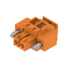 WEIDMULLER - Connettori per circuito stampato, 160V, 17.5A, Passo 3.81mm, 1.5mm², 2 poli, Collegamento a vite, Box, BCZ 3.81/02/90F SN OR BX. 1939980000