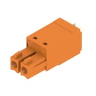 WEIDMULLER - Connettori per circuito stampato, 160V, 17.5A, Passo 3.81mm, 1.5mm², 2 poli, PUSH IN con attuatore, Box BCF 3.81/02/180 SN OR BX.