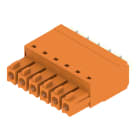 WEIDMULLER - Connettori per circuito stampato 160V 17.5A Passo 3.81mm 1.5mm² 6 poli PUSH IN attuatore Box BCF 3.81/06/180 SN OR BX.