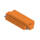 WEIDMULLER - Connettori per circuito stampato 160V 17.5A Passo 3.81mm 1.5mm² 10 poli PUSH IN attuatore Box BCF 3.81/10/180F SN OR BX.