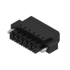 WEIDMULLER - Connettori per circuito stampato 160V 17.5A Passo 3.81mm 1.5mm² 6 poli PUSH IN attuatore Box BCF 3.81/06/180F SN BK BX.