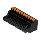 WEIDMULLER - Connettori per circuito stampato, 320V, 24A, Passo 5.00mm, 3.31mm², 10 poli, PUSH IN con attuatore, Box BLF 5.00HC/10/90 SN BK BX.