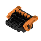 WEIDMULLER - Connettori per circuito stampato, 320V, 24A, Passo 5.00mm, 3.31mm², 5 poli, PUSH IN con attuatore, Box BLF 5.00HC/05/90LR SN BK BX. 1979820000