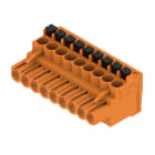 WEIDMULLER - Connettori per circuito stampato, 320V, 24A, Passo 5.00mm, 3.31mm², 9 poli, PUSH IN con attuatore, BLF 5.00HC/09/90 SN OR BX.