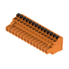 WEIDMULLER - Connettori per circuito stampato, 320V, 24A, Passo 5.00mm, 3.31mm², 14 poli, PUSH IN con attuatore, BLF 5.00HC/14/90 SN OR BX.