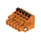 WEIDMULLER - Connettori per circuito stampato, 320V, 24A, Passo 5.00mm, 3.31mm², 5 poli, PUSH IN con attuatore, Box BLF 5.00HC/05/90F SN OR BX.