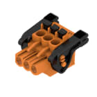 WEIDMULLER - Connettori per circuito stampato, 320V, 24A, Passo 5.00mm, 3.31mm², 3 poli, PUSH IN con attuatore, BLF 5.00HC/03/90LR SN OR BX.