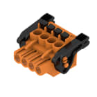 WEIDMULLER - Connettori per circuito stampato, 320V, 24A, Passo 5.00mm, 3.31mm², 4 poli, PUSH IN con attuatore, BLF 5.00HC/04/90LR SN OR BX.