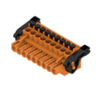 WEIDMULLER - Connettori per circuito stampato, 320V, 24A, Passo 5.00mm, 3.31mm², 9 poli, PUSH IN con attuatore, BLF 5.00HC/09/90LR SN OR BX. 1980940000