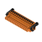 WEIDMULLER - Connettori per circuito stampato, 320V, 24A, Passo 5.00mm, 3.31mm², 14 poli, PUSH IN con attuatore, BLF 5.00HC/14/90LR SN OR BX.