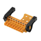 WEIDMULLER - Connettori per circuito stampato, 160V, 17.5A, Passo 3.81mm, 1.5mm², 18 poli, Collegamento a vite, Box BCZ 3.81/18/180LRZE SN OR BX.