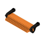 WEIDMULLER - Connettori per circuito stampato 160V 17.5A Passo 3.81mm 1.5mm² 15 poli PUSH IN attuatore Box BCF 3.81/15/180LR SN OR BX.