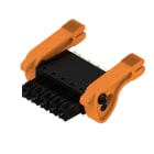 WEIDMULLER - Connettori per circuito stampato 160V 17.5A Passo 3.81mm 1.5mm² 5 poli PUSH IN attuatore Box BCF 3.81/05/180LR SN BK BX. 2442800000