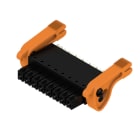 WEIDMULLER - Connettori per circuito stampato 160V 17.5A Passo 3.81mm 1.5mm² 8 poli PUSH IN attuatore Box BCF 3.81/08/180LR SN BK BX. 2442820000