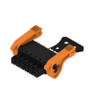 WEIDMULLER - Connettori per circuito stampato 160V 17.5A Passo 3.81mm 1.5mm² 6 poli PUSH IN attuatore Box BCF 3.81/06/180LRZE SN BK BX.