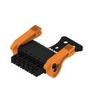 WEIDMULLER - Connettori per circuito stampato 160V 17.5A Passo 3.81mm 1.5mm² 6 poli PUSH IN attuatore Box BCF 3.81/06/180LRZE SN BK BX.