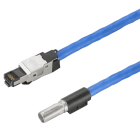 WEIDMULLER - Inserto dati con cavo Cat. 6A da 5m, connettori industriali per trasferimenti dati fino a 10 Gbps. Codice prodotto: HDC XX6A01 MMSRJ45-0500.