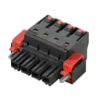 WEIDMULLER - Connettori per circuito stampato, 1000V, 76A, Passo 10.16mm, 16mm², 5 poli, PUSH IN con attuatore, Box BUF 10.16IT/05/180SF AG BK BX.