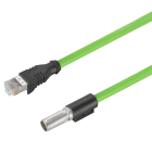 WEIDMULLER - Inserto dati con cavo Cat. 6A da 5m, connettori industriali per trasferimenti dati fino a 10 Gbps HDC XX6A02 MMSRJ45-0500.
