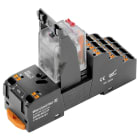 WEIDMULLER - Modulo a relè 230V AC LED rosso 4 Contatto di scambio (AgNi flash dorata) 250V AC 5A PUSH IN Tasto di prova disponibile DRMKITP230VAC 4CO LD/PB.