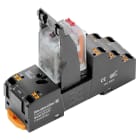 WEIDMULLER - Modulo a relè 24VAC LED rosso 2 Contatto di scambio 250VAC 10A PUSH IN Tasto di prova disponibile DRMKITP 24VAC 2CO LD/PB.