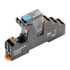 WEIDMULLER - Modulo a relè 24V DC LED verde Diodo a corsa libera 2 Contatto di scambio 250V AC 5A PUSH IN Tasto di prova disponibile Sì DRIKITP 24VDC 2CO LD/PB.